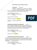 Cálculo de Indemnización Por Accidente de Trabajo