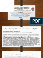 Proyecto de Presupuesto General de Ingresos y Egresos de La Republica