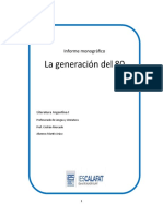 Informe Monográfico - La Generación Del 80