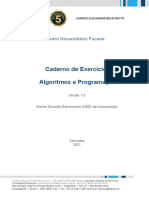 Caderno de Exercícios Algoritmos Versão 1.5