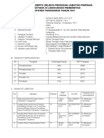 Daftar Riwayat Hidup Calon JPT