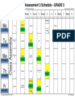 Grade 5 - CA 3 Schedule