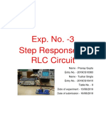 Exp. No. - 3 Step Response of RLC Circuit