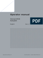 Operator Manual: Simrad AP28 Autopilot