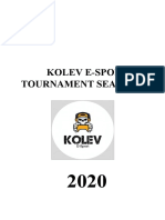 Proposal KOLEV E-SPORT TOURNAMENT SEASON 3