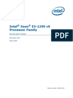 Intel Xeon E3 1200 v6 Specification Update Rev0p27