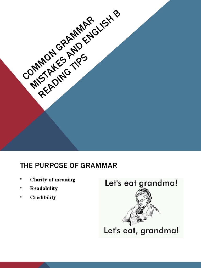 Common Grammar Mistakes PDF Comma Verb