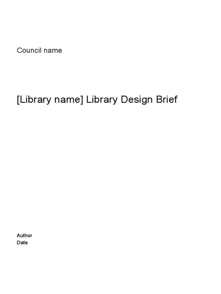 (Library Name) Library Design Brief | PDF | Libraries | Accessibility