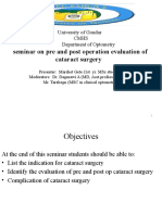 Pre and Post Op Cataract Evalua