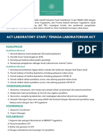 Act Laboratory Staff/ Tenaga Laboratorium Act: Kualifikasi