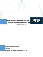 Software Validation and Verification Plan - 2020