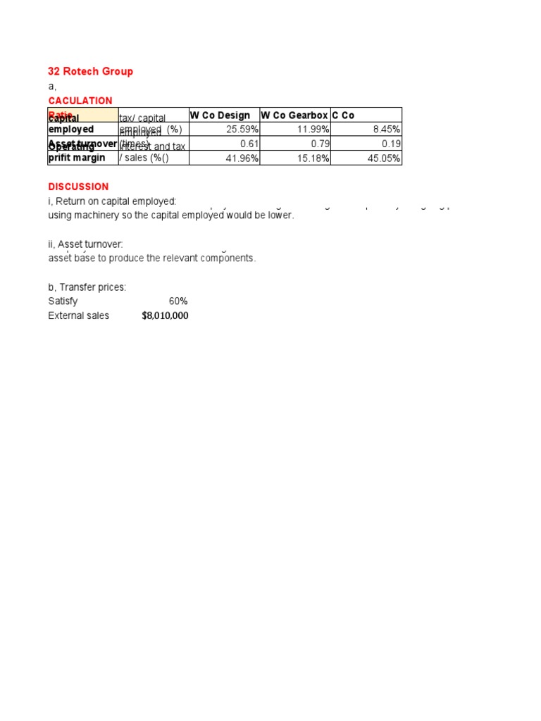 Rotech Group Financial Analysis | PDF