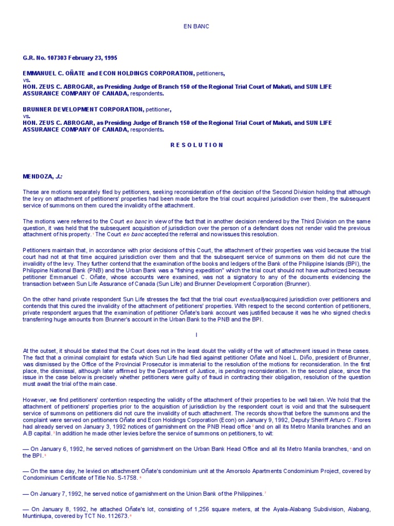 Court Ruling on Property Attachment Validity | PDF