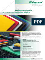Resistance of Wefapress Plastics To Chemicals and Other Media!