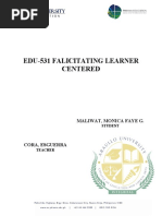 Edu-531 Falicitating Learner Centered: Maliwat, Monica Faye G