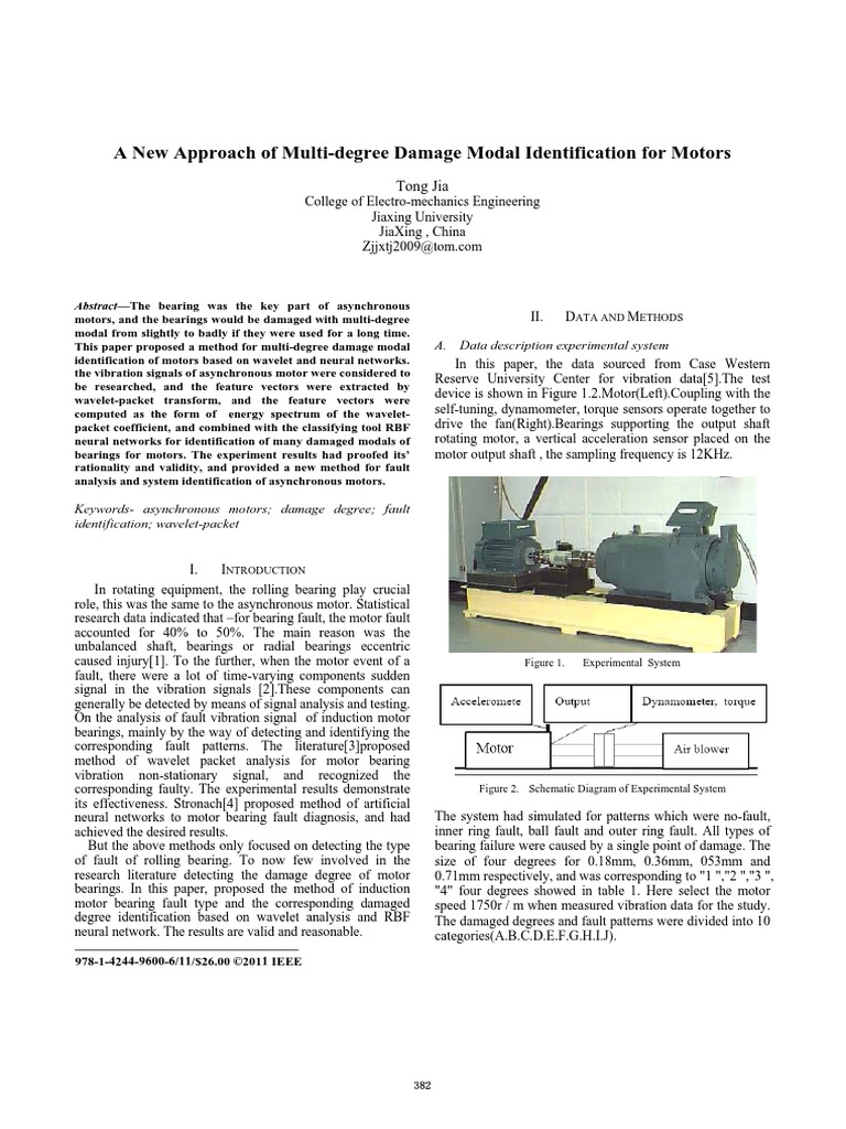 A New Approach of Multi-Degree Damage Modal Identification For Motors ...