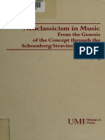 (Studies in Musicology, 101) Scott Messing - Neoclassicism in Music_ From the Genesis of the Concept Through the Schoenberg_Stravinsky Polemic-UMI Research Press (1988)