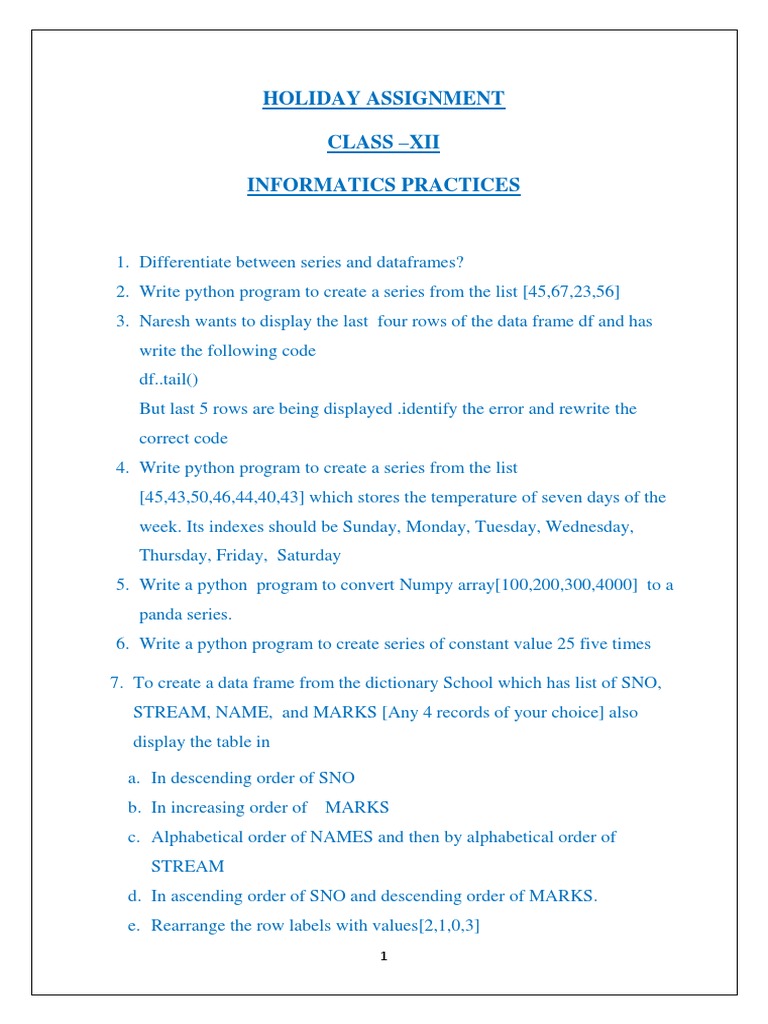 holiday assignment for jss1 2022