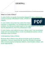 READING TASK - GENERAL Code of Ethics OF Professionals