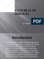 Ethics in Health Services