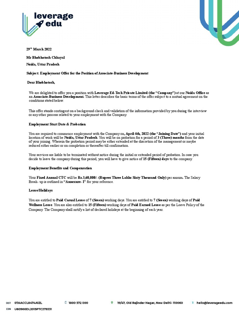 Business Development Job Offer | PDF | Employment | Trade Secret