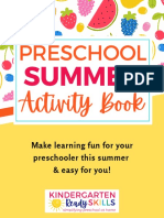 Preschool Summer Activity Book