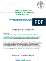 Sosialisasi Magang Kerja Mahasiswa Agribisnis FPUB 2017