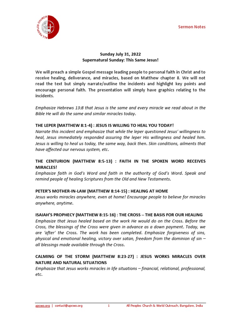 Supernatural Sunday This Same Jesus Ps Ashish Raichur Pdf Jesus