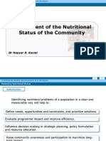 Assessment of The Nutritional Status of The Community: DR Nayyar R. Kazmi