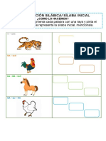 tarea segmentacion y silaba inicial kinder 