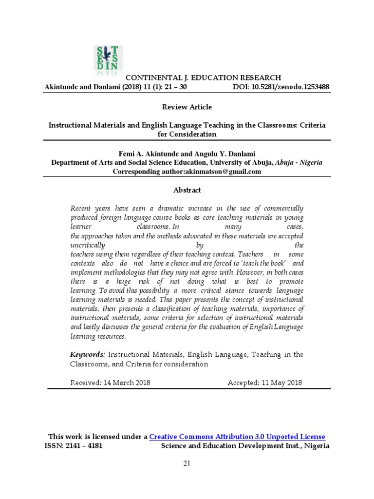 Instructional Materials and English Lang | PDF | Teaching Method | Teachers