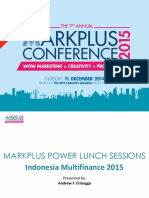 TITLE MARKPLUS POWER LUNCH SESSIONS: Indonesia Multifinance 2015