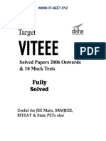 (PDF) Download Disha Target VITEEE 2021 - Past 14 Years (2019 - 2006) Solved Papers + 10 Mock Tests 10th (IIT-NEET - Xyz)