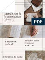 Metodología de La Investigación Literaria