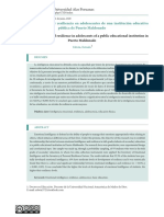 Inteligencia Emocional y Resiliencia en Adolescent