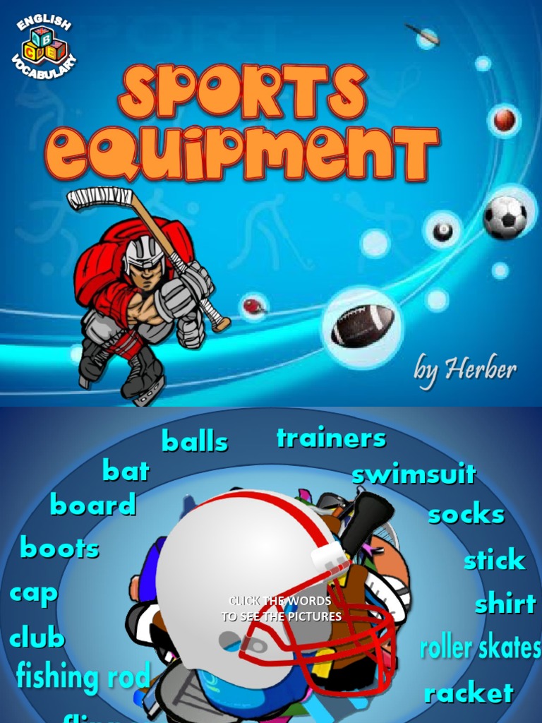 Sports Equipment Flashcards Fun Activities Games Games Picture Desc