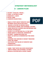 Teaching Strategy Methodology E - Lesson Plan