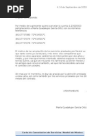 Carta y Poder - Cancelacion de Linea Telefonica