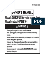 Owner'S Manual Model: G320PUM Model Code: 967289101: For Radio Control Boat