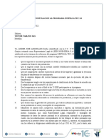 Carta de Postulacion