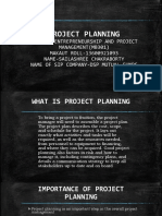 Project planning for SIP activation