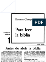 Lectura Introductoria Biblia