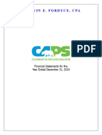 CAPS 2020 Audited Financial Statements Report