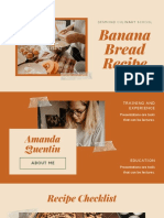 Orange Banana Bread Food Recipe Creative Presentation