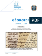 Formation Georgien Licence Llcer 2021-2022
