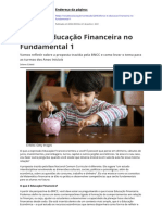 Educação Financeira na BNCC e os Anos Iniciais