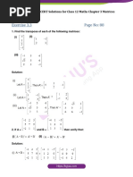 NCERT Solutions For Class 12 Maths Chapter 3 Matrices Exercise 3.3