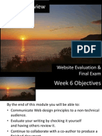 Week 6 Overview: Website Evaluation & Final Exam