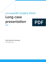 Long Case. #22 Orthopedic Surgery
