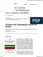 Origens Da Segregação Racial No Brasil